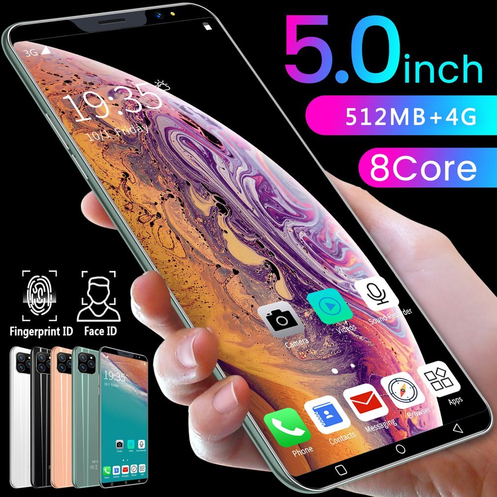 5.0 pollici grande schermo Android Smartphone Dual Card Dual Standby telefono Wifi GPS 512Mb 4Gb Smartphone Android EU/US/AU/UK