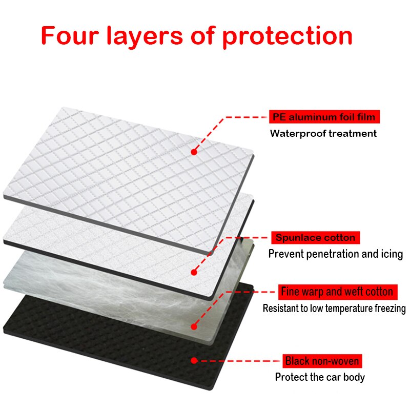 Bil frontrute solskjerm universal bil regn is snø beskyttelse anti sol uv varme frontrute tykt bil deksel