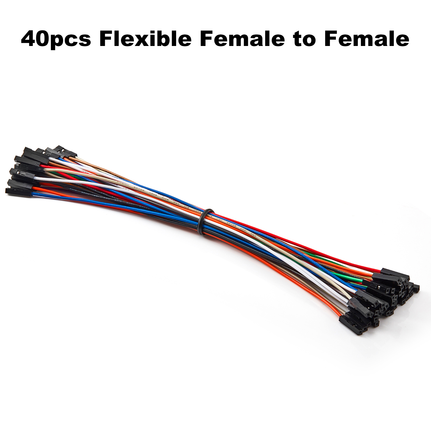 10cm 20cm 30cm 24AWG Dupont Cable Line Copper Long Ribbon Jumper Wire Male Female Connector Kit Set for DIY Arduino Breadboard: 40pcs Flexible F-F / 20cm
