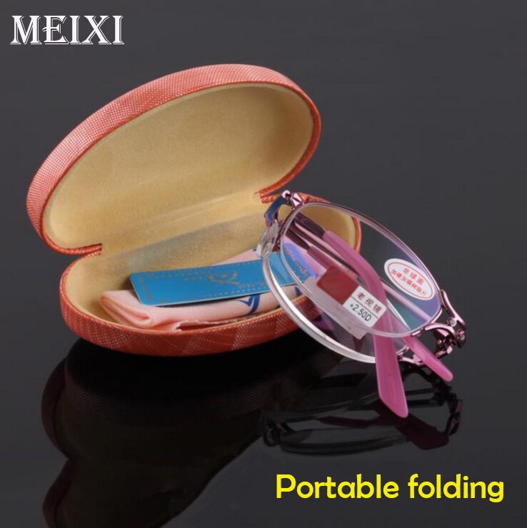 Folding Aspherical resin Plus film Red/Pink Reading Glasses Women Eyewear 1.0 1.5 2.0 2.5 3.0 3.5 4.0