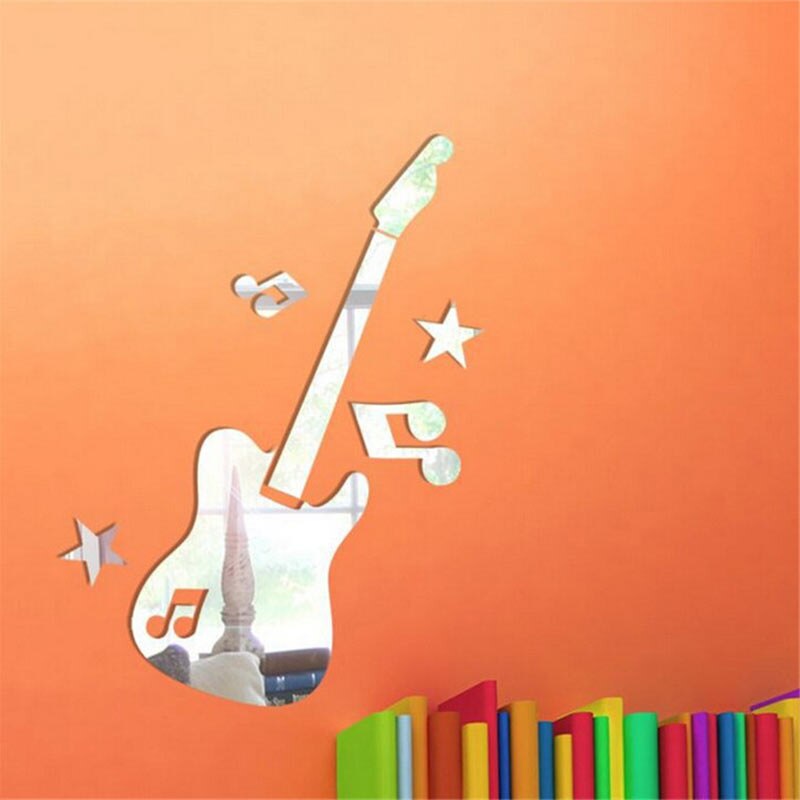 Silver DIY Acrylic Mirror Wall Stickers Love Hearts For Living Room Bedroom Home Decals DIY Acrylic Decoration Wall Stickers: J3989