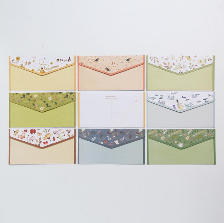 1 ensemble 3 enveloppes + 6 lettres fleur Animal lettre bloc-notes papier à écrire lettre enveloppes ensemble papeterie bureau fournitures scolaires