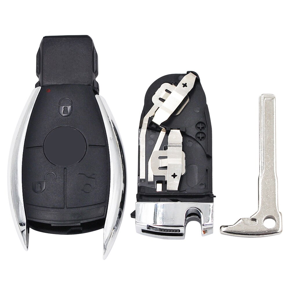 3/4 Button Smart Key Shell for Mercedes Benz W211 A C E G S R SL ML GML CL GL CLS CLA CLK SLK GLK with Battery Holder Small Key