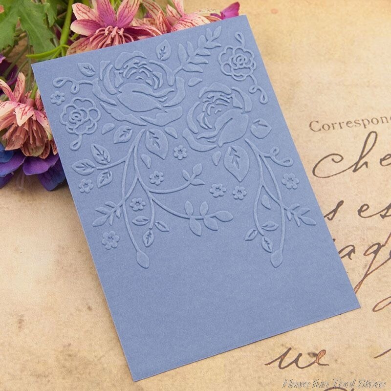 Plastic Embossing Folder Template DIY Scrapbook Photo Album Card Making Decoration Crafts Flower F17 21