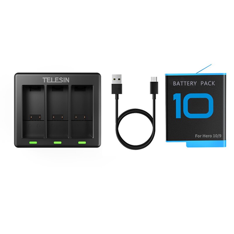 Original TELESIN tauchen fallen Für GoPro 10 9/Akku/Clever Batterien Ladegerät Für GoPro Held 10 9 schwarz Zubehör: 1 Ladegerät 1 Batterie