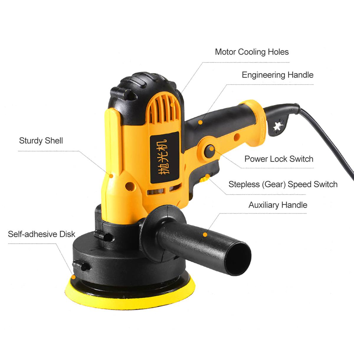 700W 220V eléctrico uso doméstico o en coche pulidor máquina de pulir de velocidad ajustable lijado herramientas de depilación accesorios del coche de herramientas