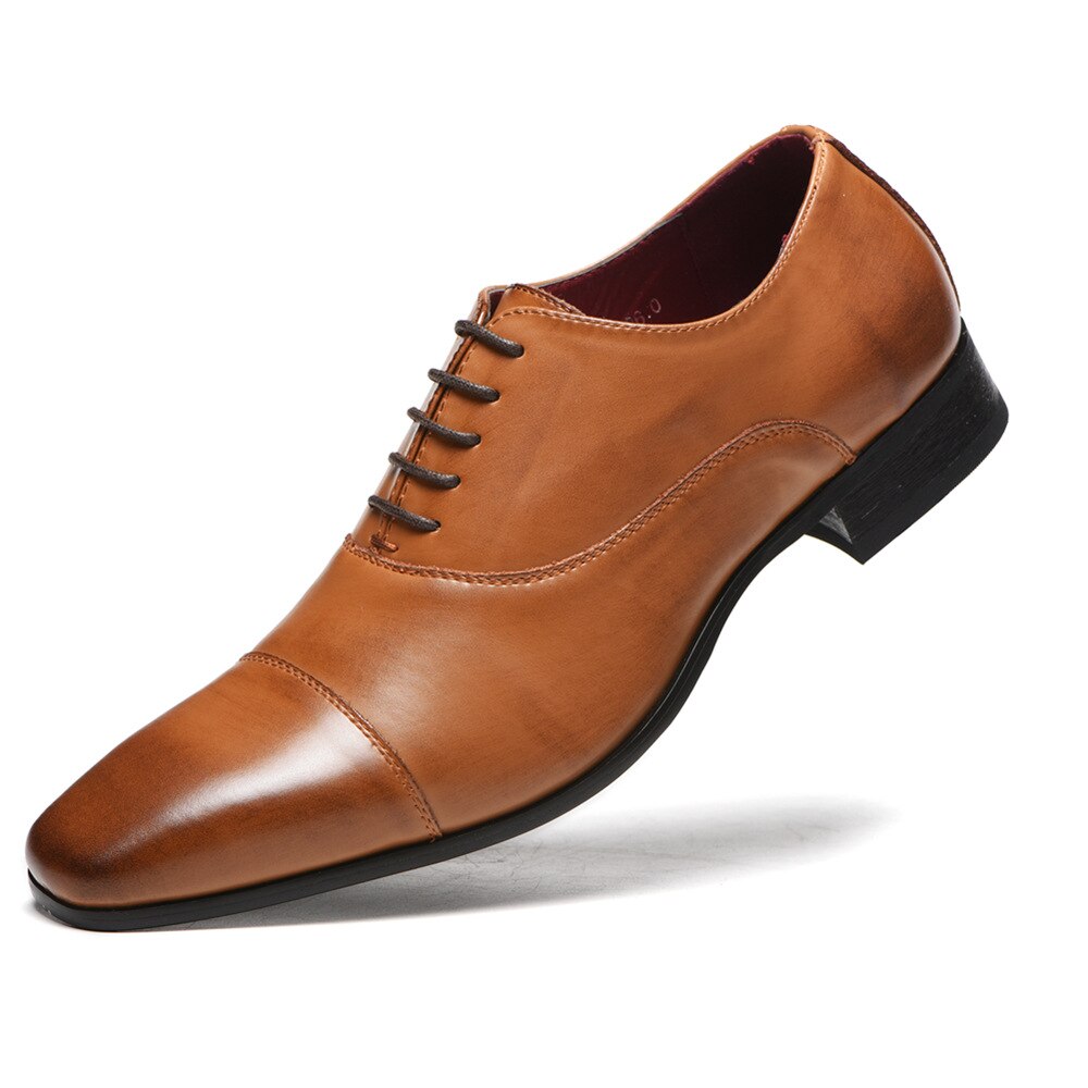 Chaussures En Cuir pour Hommes Grande Taille Chaussures De Bureau Bureau Oxford Chaussures À Lacets Pas Cher Mariage Chaussure En Cuir Pour Homme: Marron / 10.5