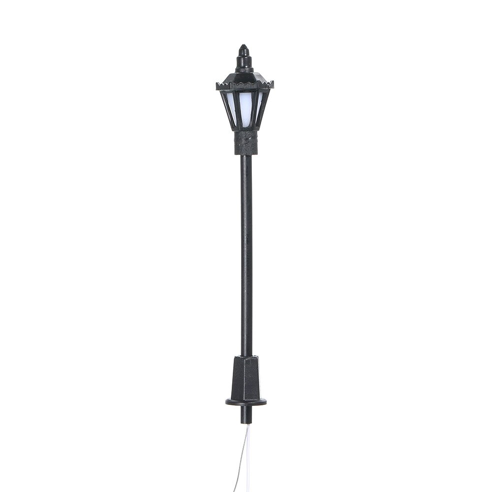 Lámpara de calles con de 20 piezas, luces callejeras para maquetas, diferente escala, tren ferroviario, patio de recreo, paisaje Led