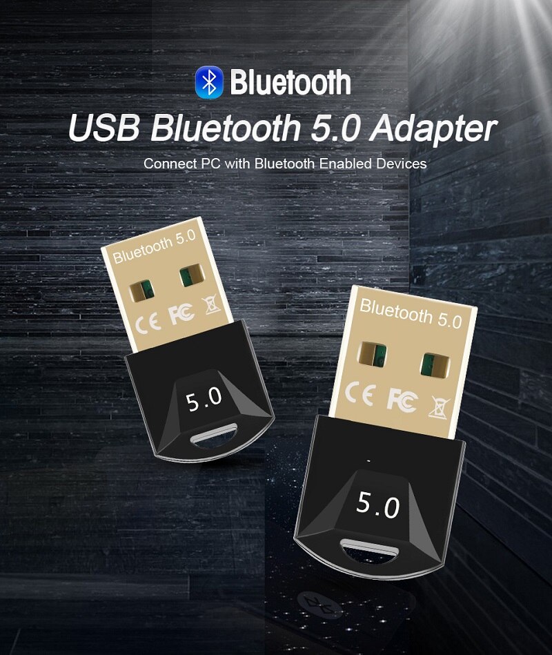 Wireless USB Bluetooth Adapter 5.0 for Computer Bluetooth Dongle USB PC Laptop Aux Audio Adapter Bluetooth Receiver Transmitter