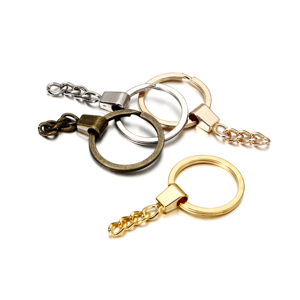 5 Teile/los 30mm Schlüssel Ring Schlüssel Kette Gold Farbe Lange Runde Split Schlüsselanhänger für DIY Schlüssel Kette Schmuck machen