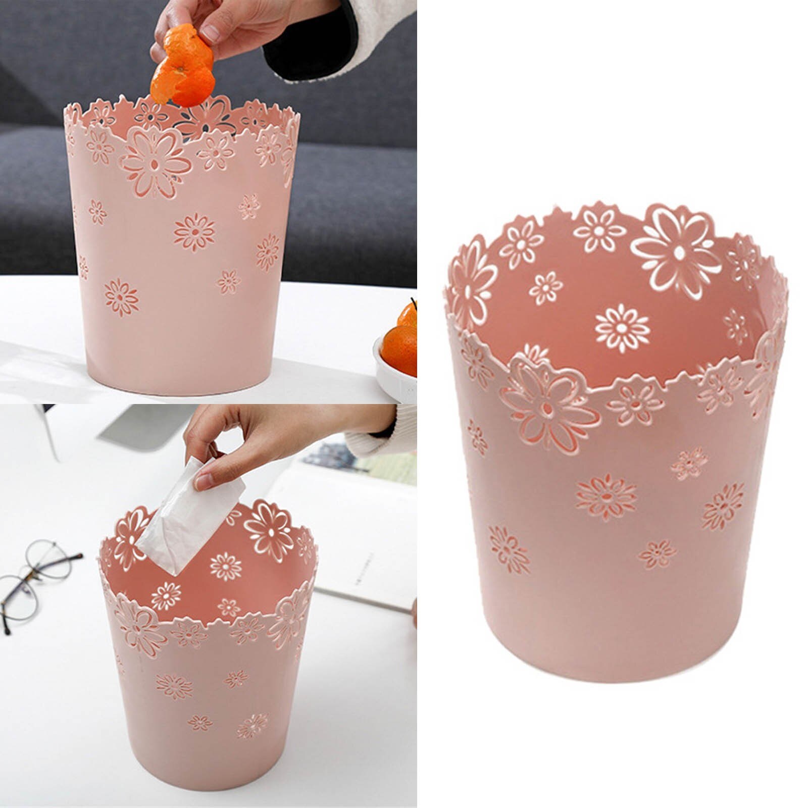 Popularwaste Paper Bin, Plastic Waste Bin For Office, Kitchen Or Bathroomsupport And: Default Title