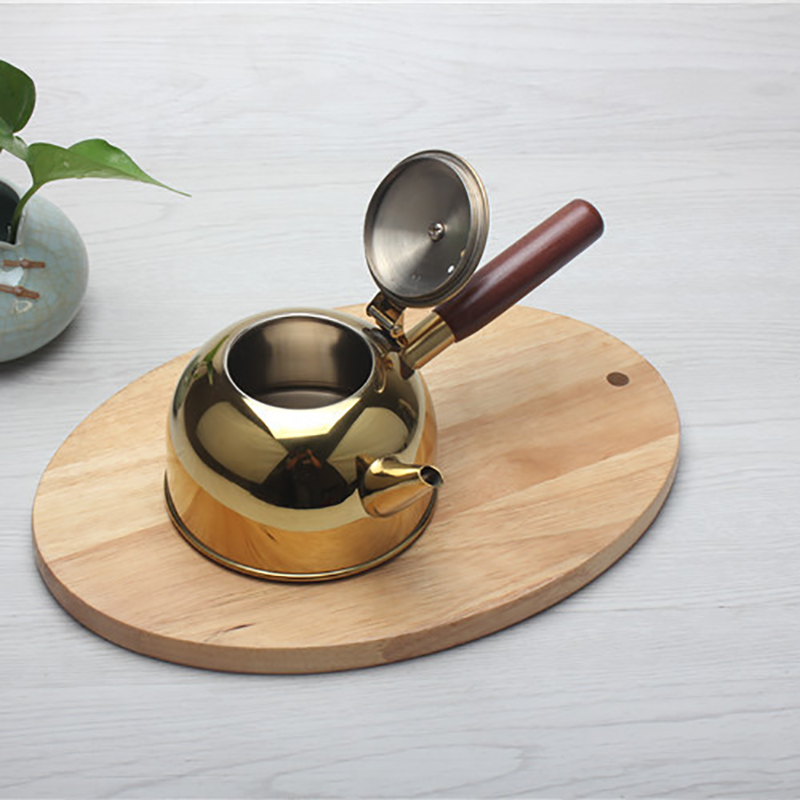 500Ml Enkele Handgreep Waterkoker Inductie Turk Samll Koffie Melk Thee Pot 304 Roestvrij Staal Outdoor Waterkoker Drinkware gas