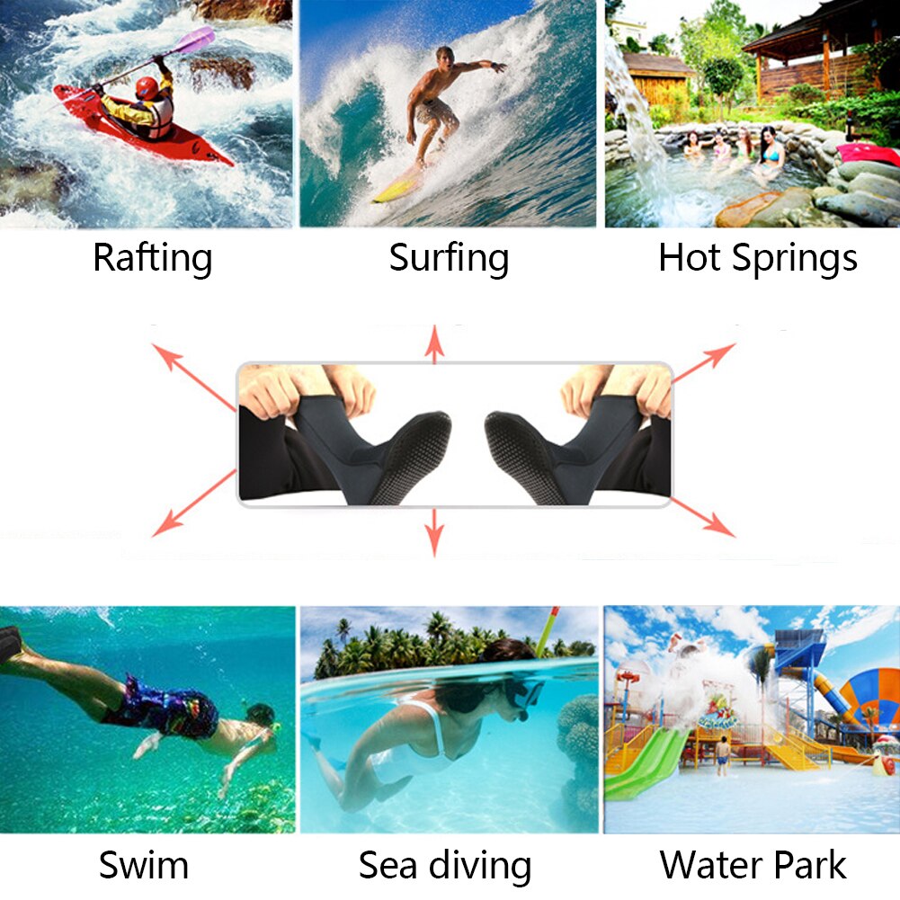 Calcetines de buceo de neopreno para adultos, botas de agua de 3mm, calcetines de buceo para surfear, botas de playa antideslizantes, zapatos de neopreno