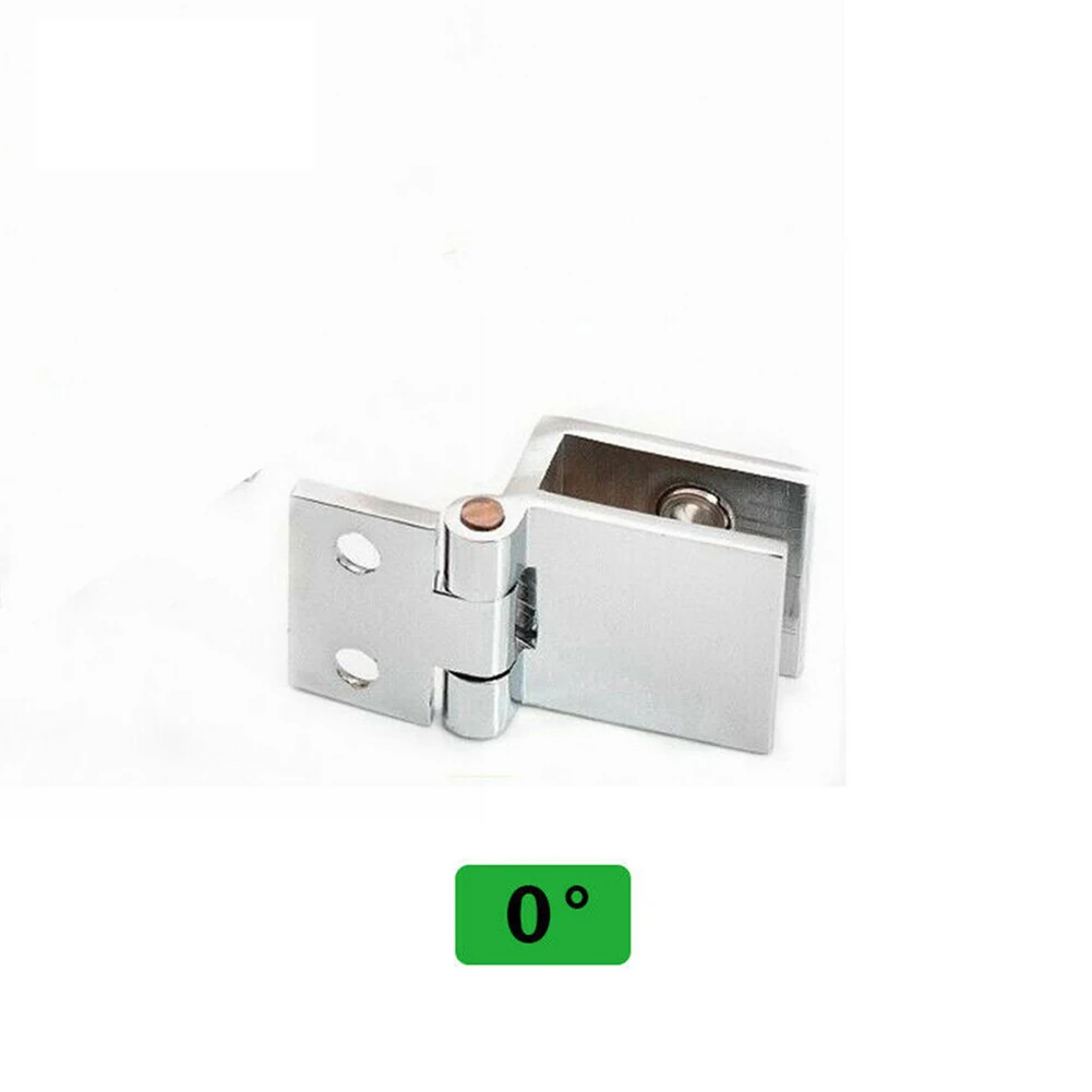 Glasdørhængselklemme holdbar badeværelse bruser glasdørhængsler skab skabsbeslag klemme hængsel zinklegering: Hvid