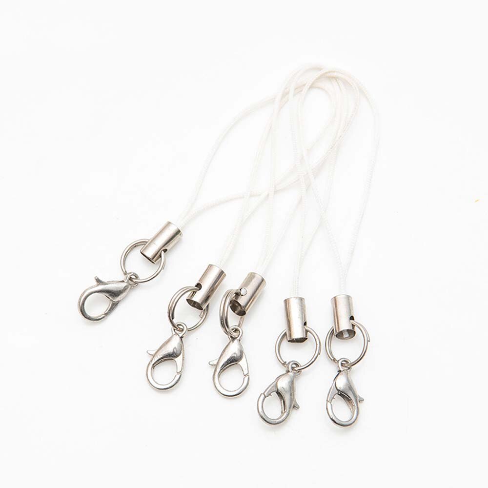 20Pcs Multicolor Polyester Mobiele Telefoon Strap Mobiele Telefoon Camera Sleutelhanger Hanger Karabijn Hand Wrist Lanyard: 07