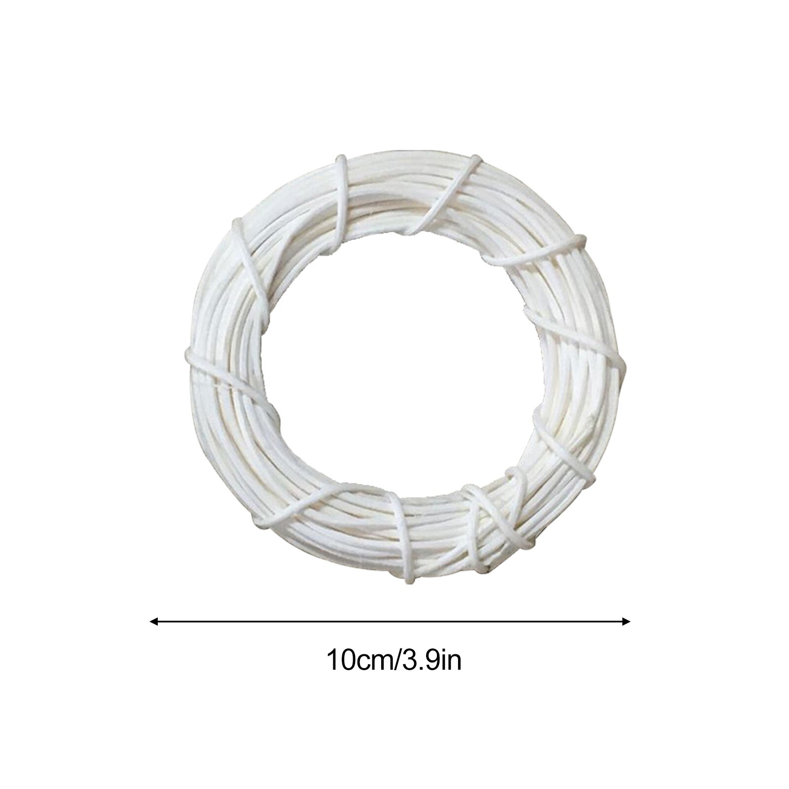 Decorative Flowers Door Hangers Rattan Rings Year Garland Handmade DIY Home Adornment Christmas Decorations: White 10cm