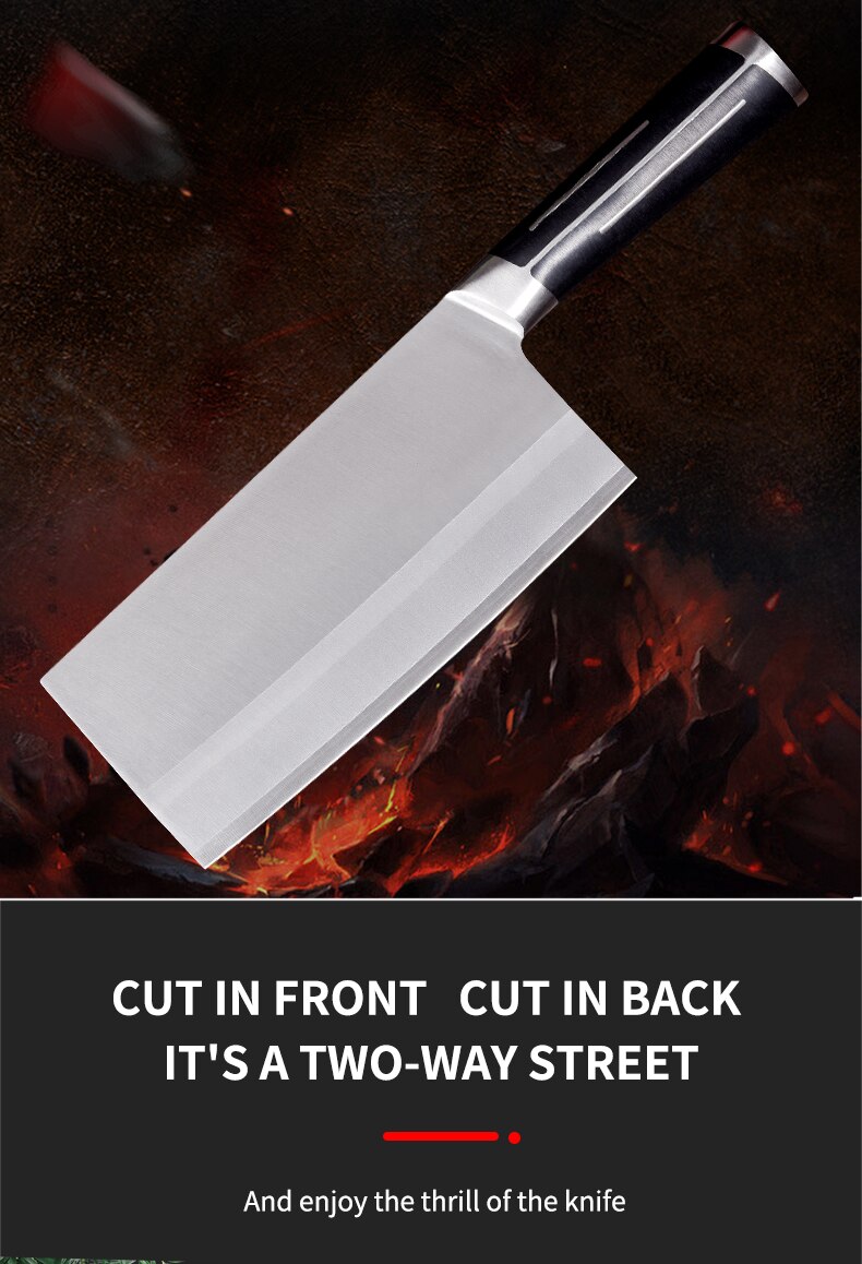 Full Tang Chef Knife Handmade Forged High-carbon Clad Steel Kitchen Knives Cleaver Filleting Slicing Vegetable Knife Box