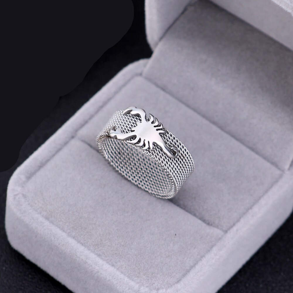 8mm Stainless Steel Scorpion Ring For Men and Women 316L Stainless Steel Charm Ring