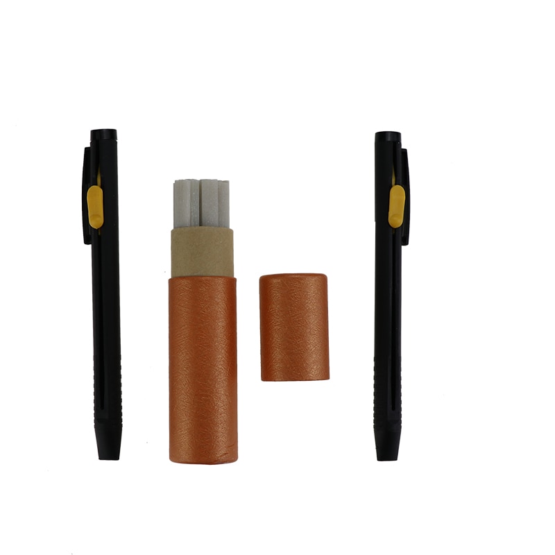 20 Wax Strips Onzichtbare Veren En 2 Pen Case Mechanische Lederen Markers Voor Stretching Van Leer En Stof
