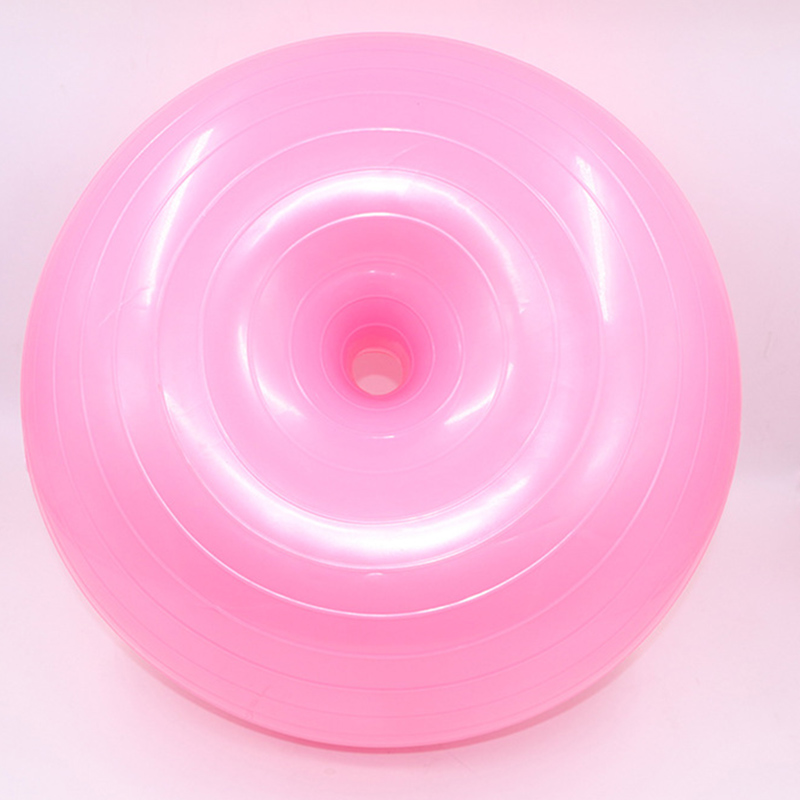 Donut-yogaball, dickwandig, explosionsgeschützt, aufblasbarer balance-fitnessball mit aufblaspumpe (ys-buy): Rosa