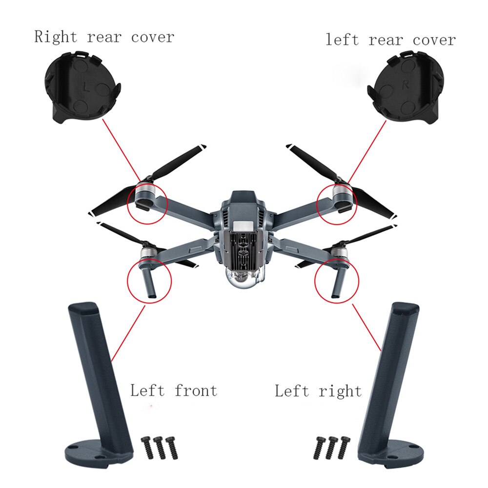 Udskiftning motor arm landingsudstyr til dji mavic pro drone foran bageste højre motor dæksel til dji mavic pro tilbehør