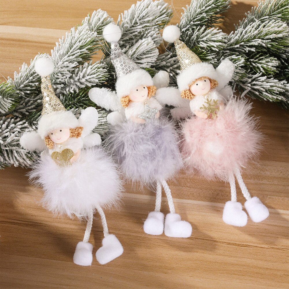 Kerst Leuke Engel Pop Hanger Mooie Kerstboom Ornamenten 22*10Cm Angel Pop 3 Kleuren Diy Xmas voor Kerst Decoratie