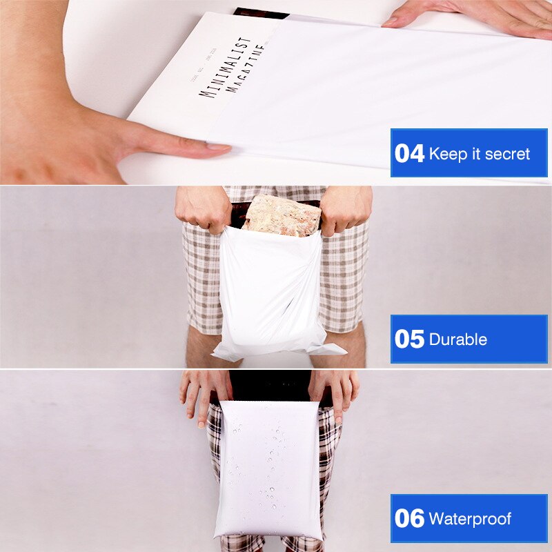 100pcs/Lot Courier Bag Courier Envelope Bags Mail Bag Mailing Bags Envelope Self Adhesive Seal Plastic Pouch