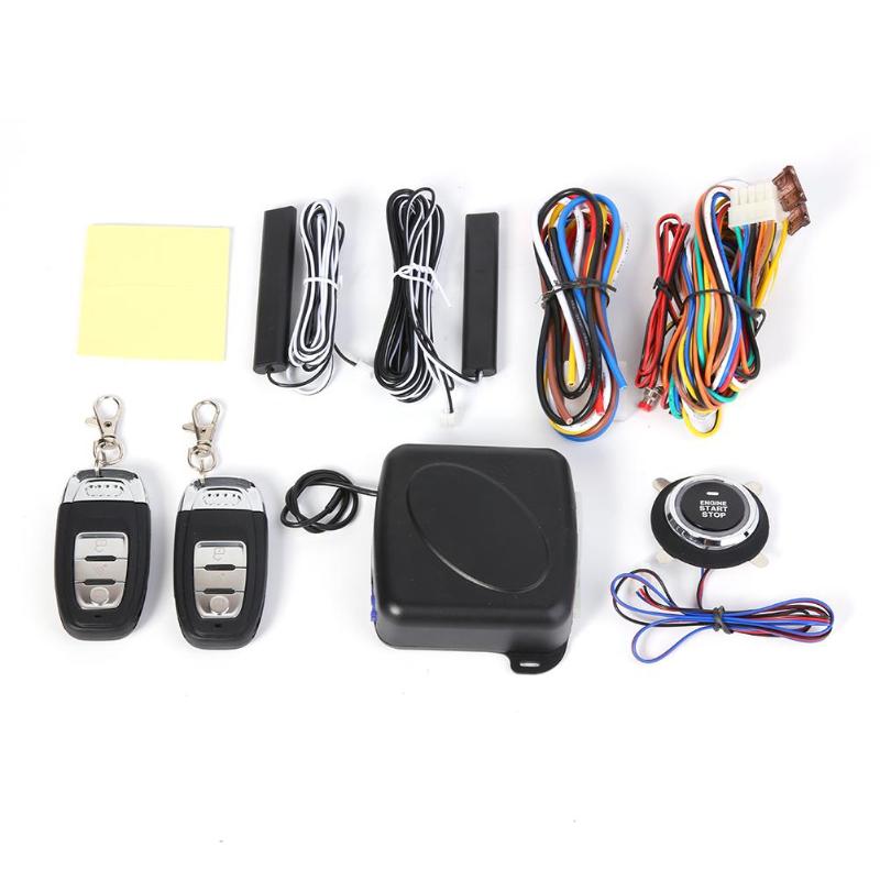 9 teile/satz Full-featured Sicherheit Auto SUV Keyless Entry Engine Start Alarm System Push Button Remote Starter Stop