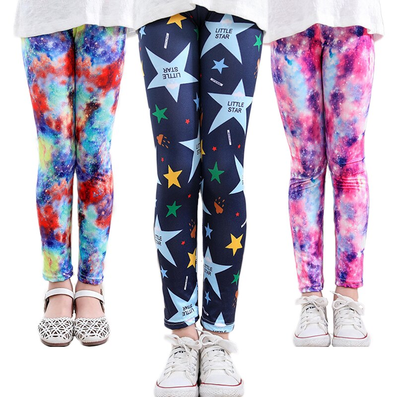 Keelorn – Legging élastique coloré pour filles, pantalon moulant pour enfants et adolescents de 5 à 11 ans