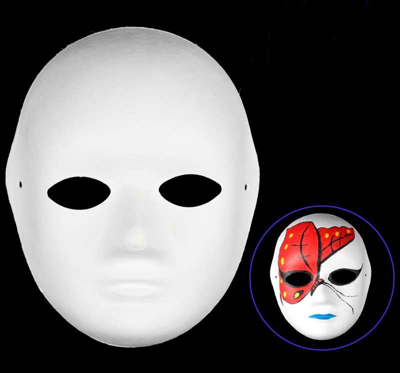 Kindergarten handmade pulp Peking opera mask white child blank painting hand drawn: 17.5x21.5cm