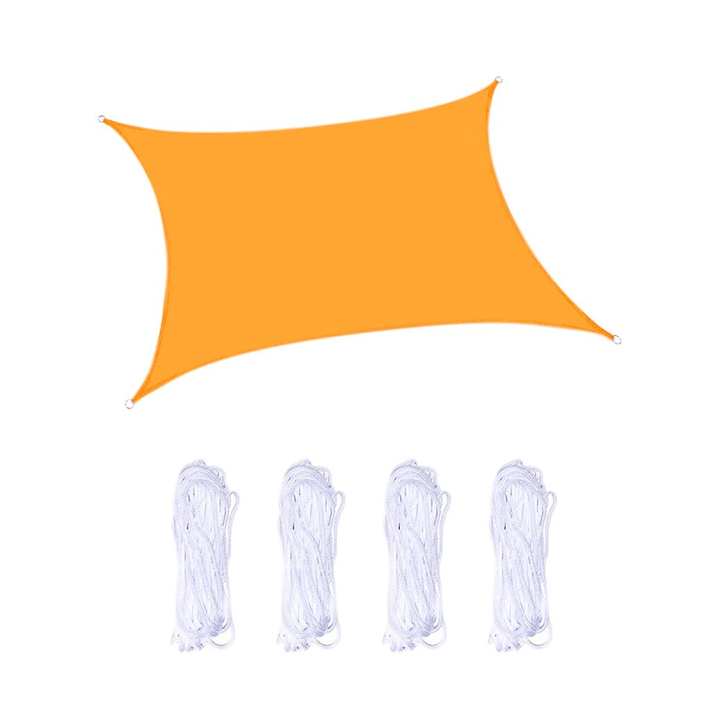 Waterproof Sun Shade Polyester Square Rectangle Shade Sail Garden Terrace Canopy Swimming Camping Hiking Yard Sail Awning #g3: Orange / S