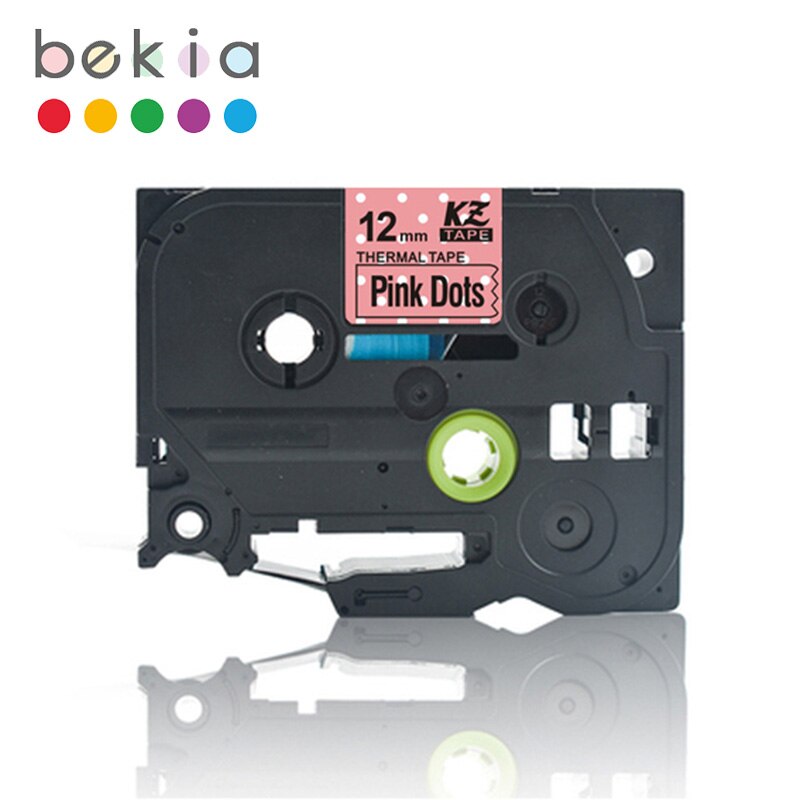 Beautiful patterns compatible laminated tze 131 tze 231 tze 631 12mm tze tape tze -231 tz-231 for brother p-touch printer label tape: Pink dots