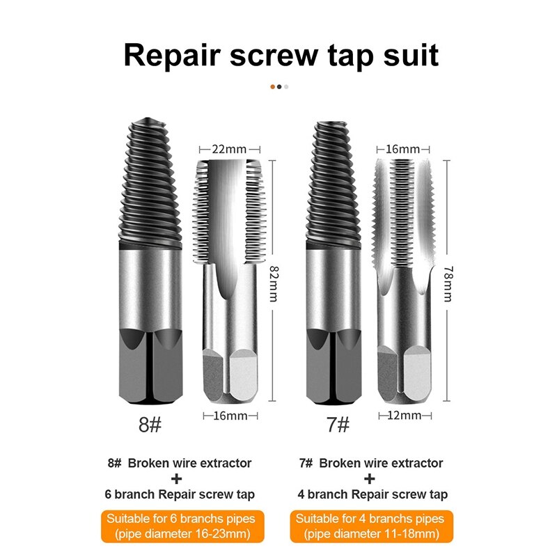 Draad Tap 1/2 Inch 3/4 Inch Taper Pijp Machine Schroef Kranen Voor Buizen Innerlijke Threading Maken Repair Tool Met wrench