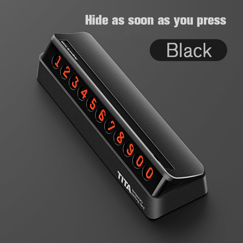 Auto tijdelijke parkeerkaart telefoonnummer digitaal plus zwarte kaart kenteken telefoonnummer parkeerplaats stop auto accessoires