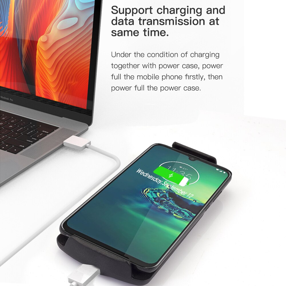 For Motorola Moto G8 Plus Case 5000mAh Extensible Backup PowerBank Battery Charger Case for Moto G8 Plus power case
