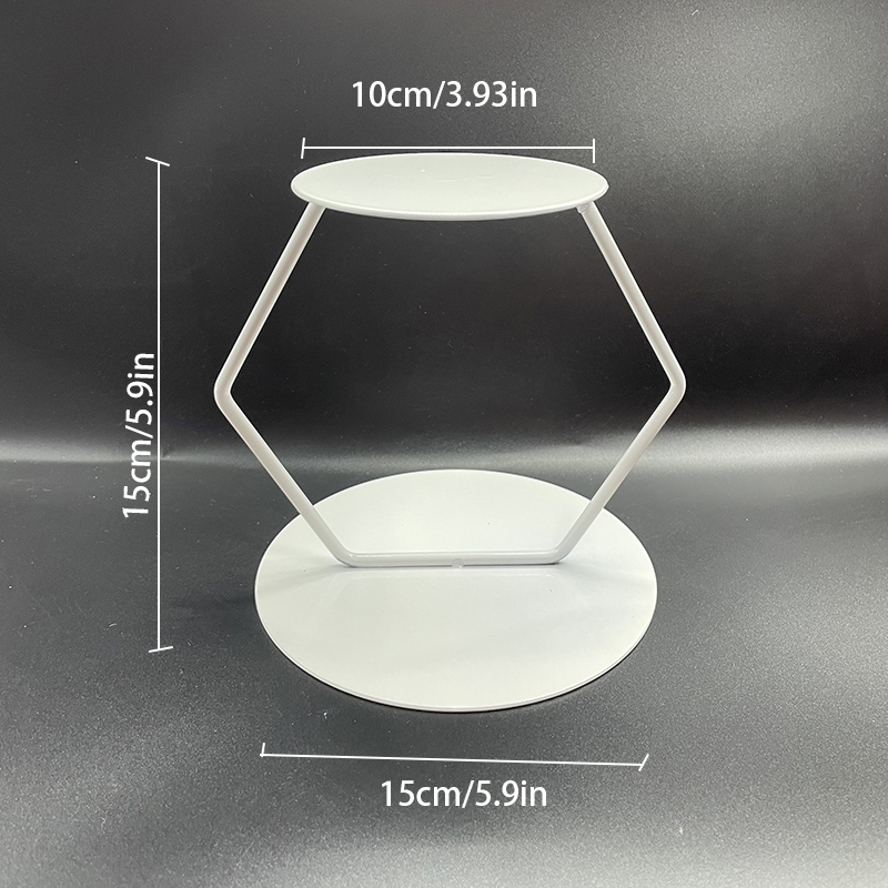 Metal Wedding Birthday Tier Cake Stand Floating Cake Separator Small Cute Party Cake Display Stand: Brown