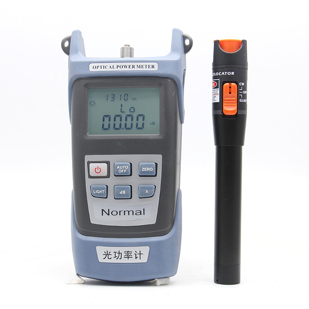 Fiber Optic Tool Kit Self Calibration Optical Power Meter 10MW Visual Fault Locator Testing Pen