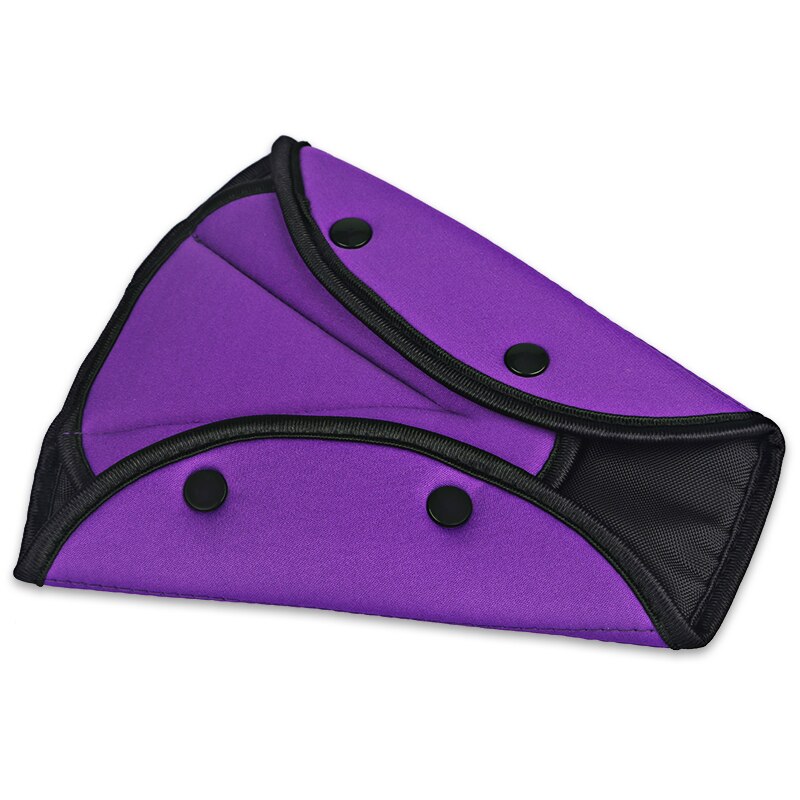 1pcs Car Safe Fit Seat Belt Adjuster Car Safety Belt Adjust Device Triangle Baby Child Protection Baby Safety For Baby: Purple