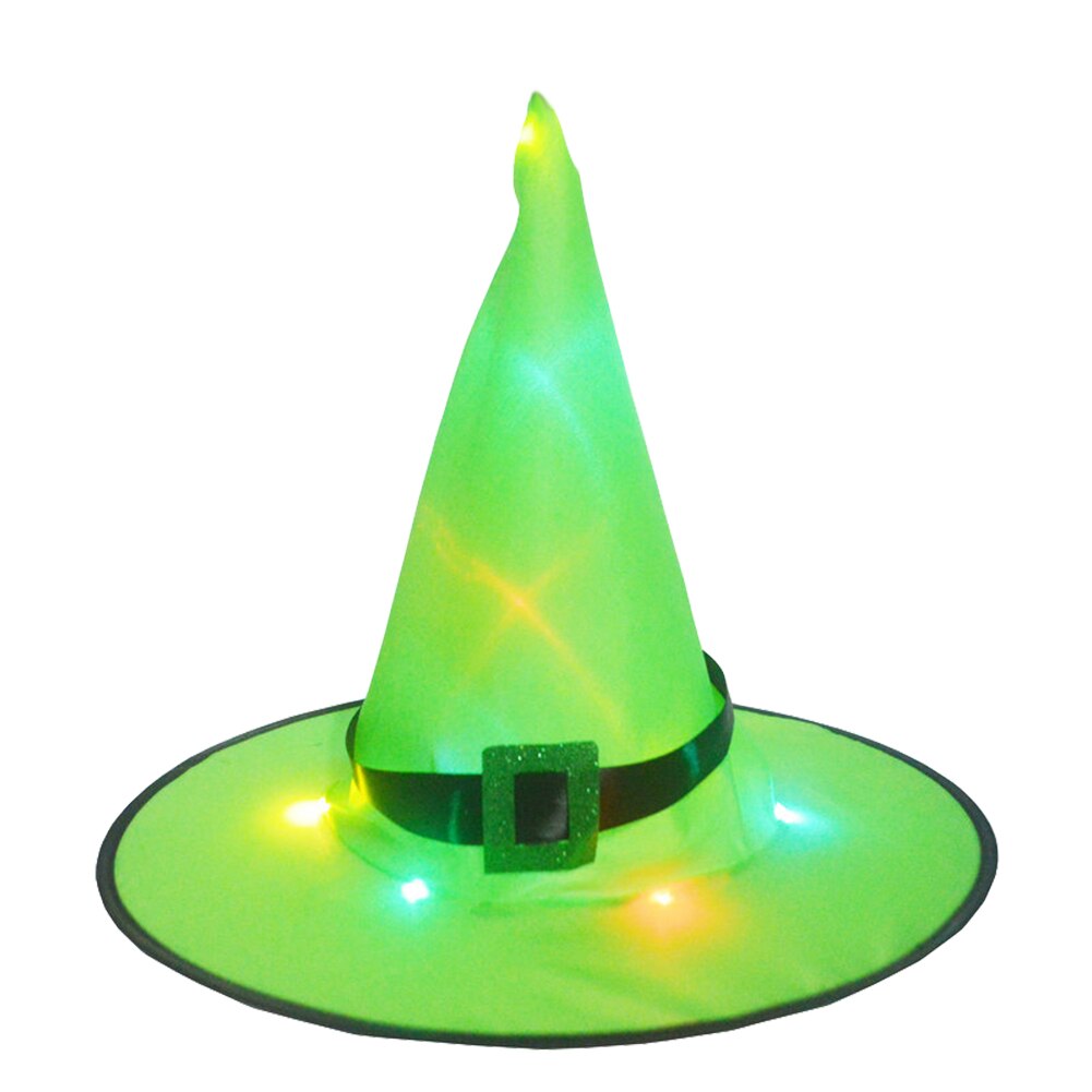 Halloween LED Licht Hängen Dekor Cosplay Party Magier Hexe Hüte Heimat Party Dekoration Headwear Kappe Kleid Halloween Liefert: grün