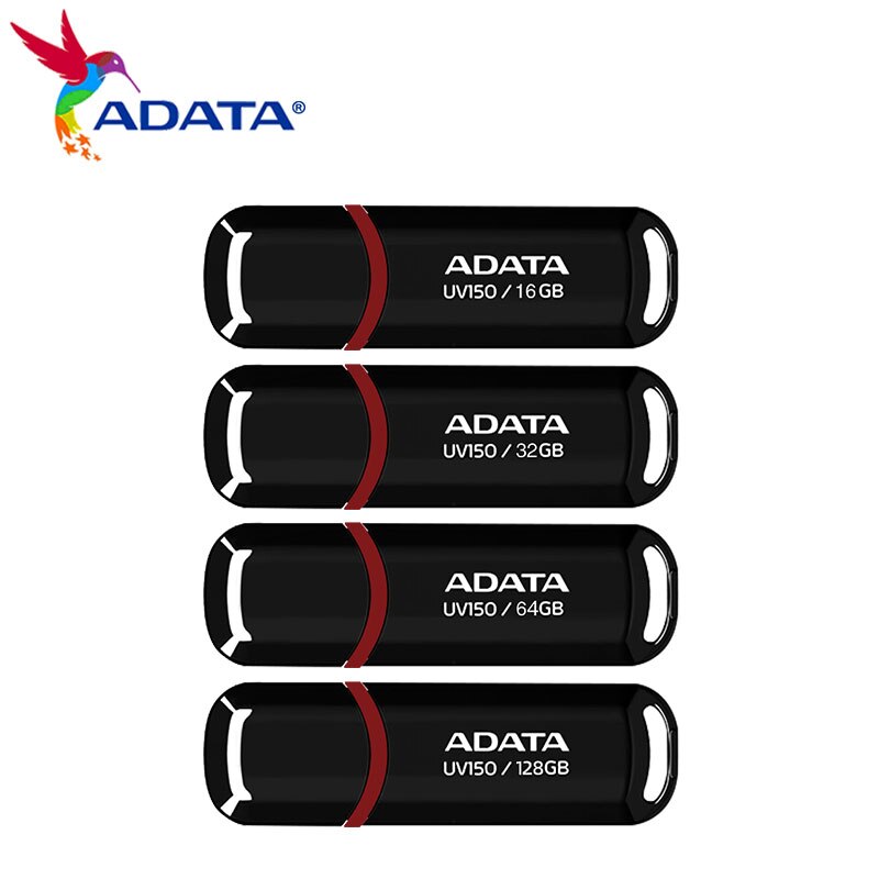 Original ADATA USB 3,2-Stick UV150 16GB 32GB 64GB 128GB High Speed Mini Tragbaren Schlüssel stick Mit Lanyard USB Disk Für PC