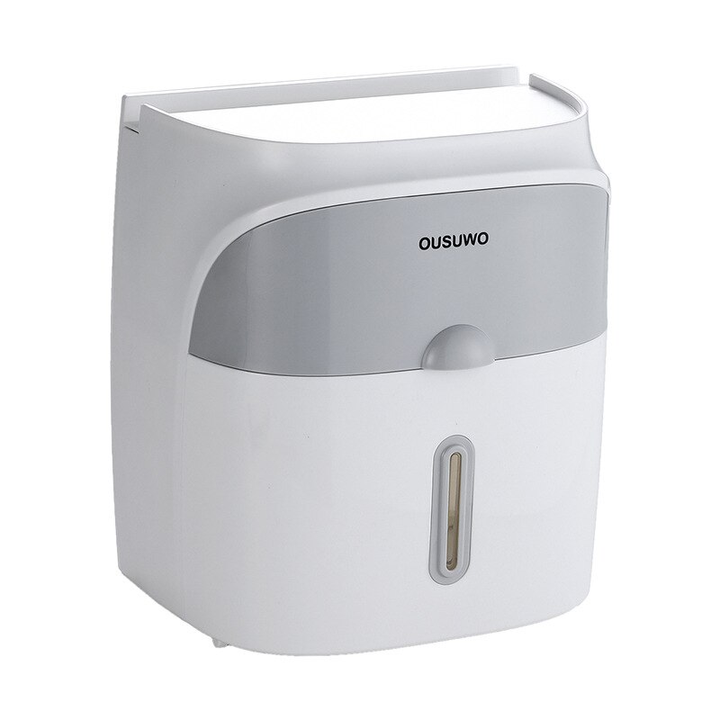 Draagbare Toiletpapier Houders Dubbele Wc Wandcloset Papierrol Stand Case Buis Opbergdoos Thuis Badkamer Accessoires Set: Gray