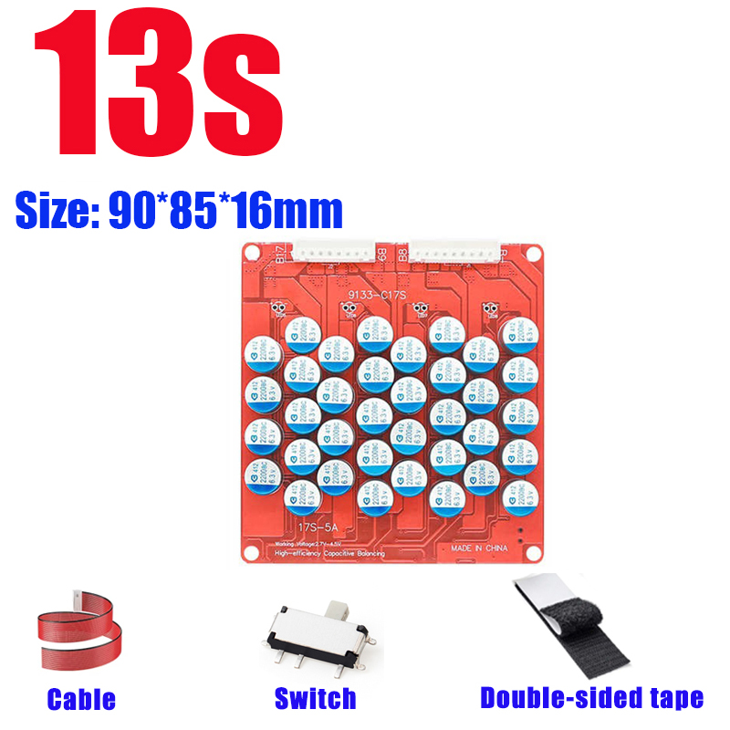 5A Batterij Actieve Equalizer Balancer Egalisatie Balanceren Li-Ion/LiFePo4 18650 Lithium Balance Board 4 S 8 S 10 S 16 S 24 S: Goud
