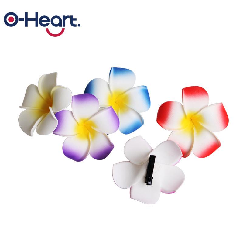 Ghirlanda hawaiana Collana Artificiale Ghirlanda di Fiori della Gomma Piuma di Plumeria Hawaii Fiori Leis Rifornimenti Del Partito di nozze Spiaggia Divertimento corona