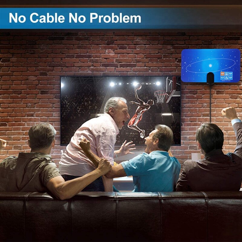 HDTV Antenne, Digital TV Antenne lang Palette mit Verstärker Signal Booster HDTV DTV HD VHF UHF Wohnung hoch gewinnen UNS Stecker