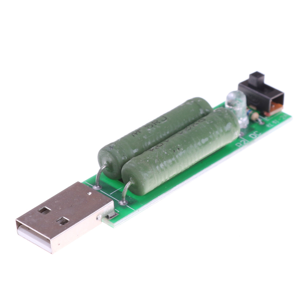 USB Mini Discharge Interface Load Resistor with Switch 2A 1A 72mm x 17mm 1PC