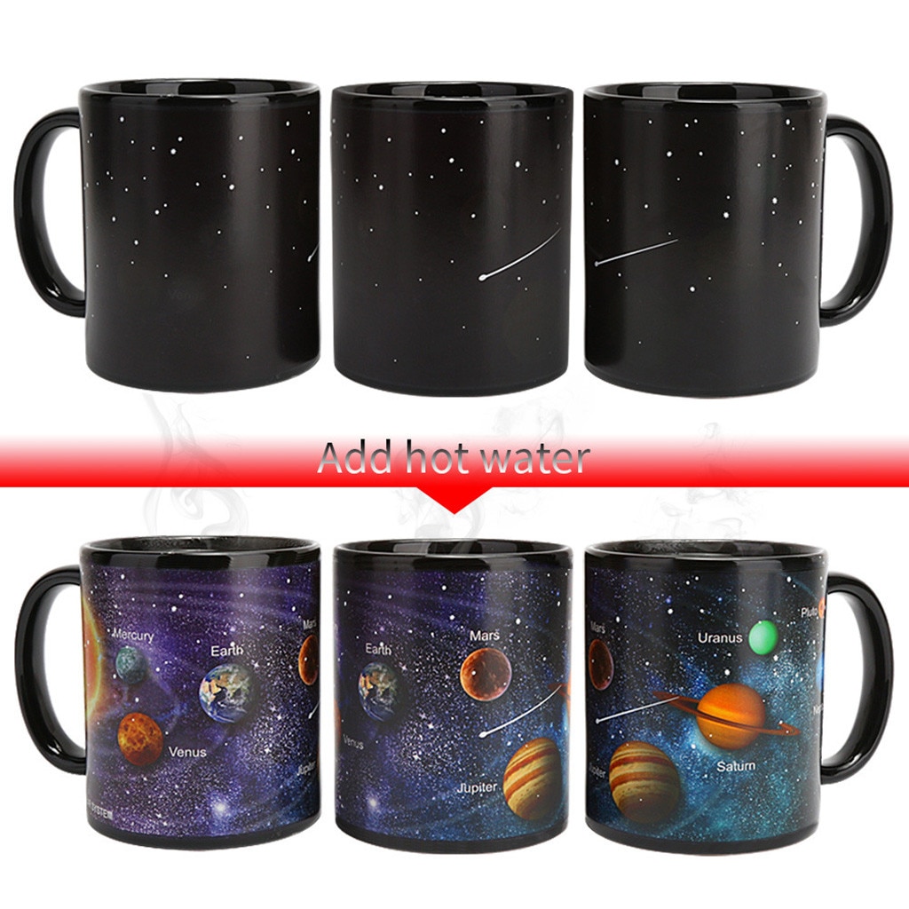 Solar System Color Changing Mug Galaxy Change Mugs Heat Sensitive Sublimation Coffee Tea Colour change Cups Magic#g3