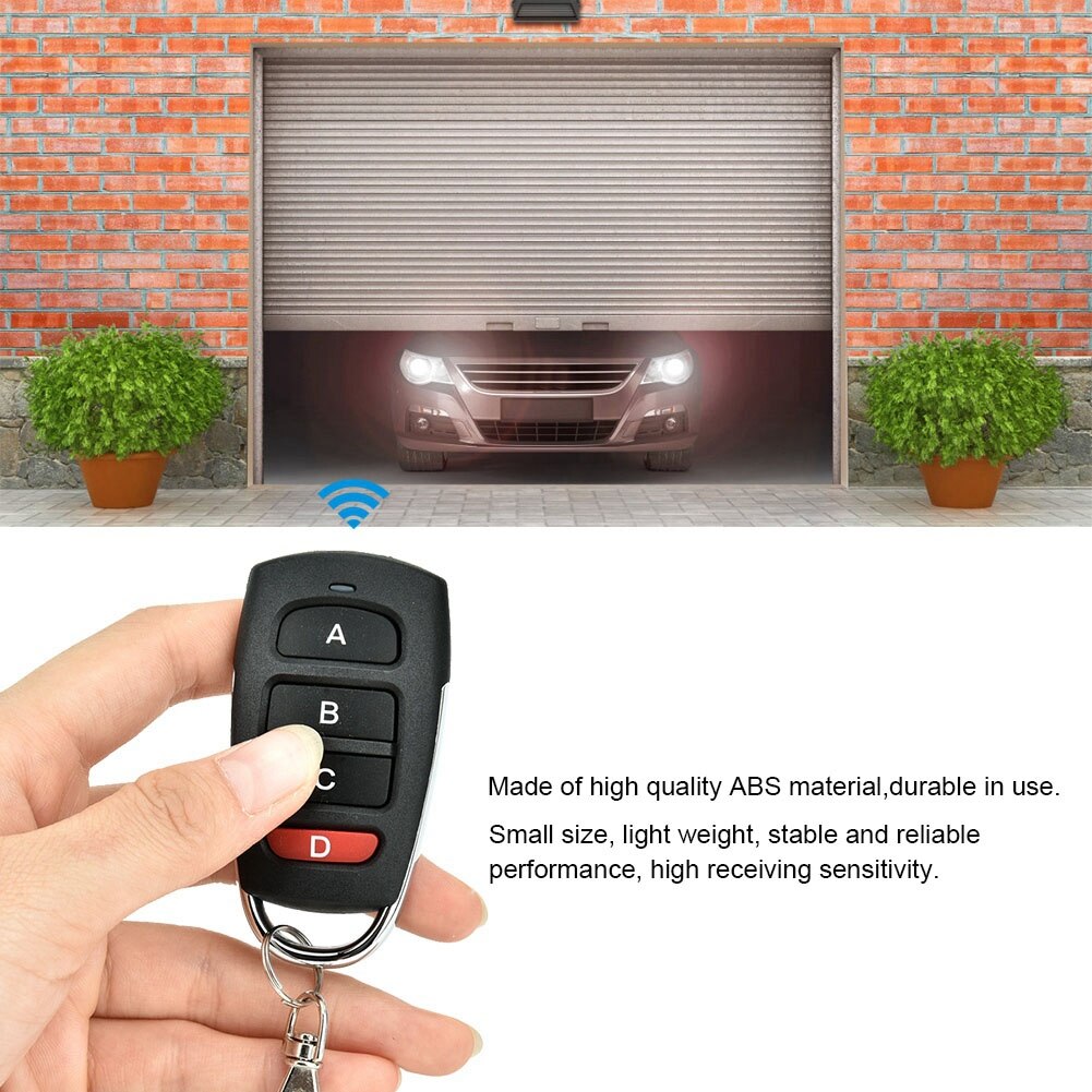 DC12V 4-Channel Learning Code Wireless Controller with 4-Button Remote Control