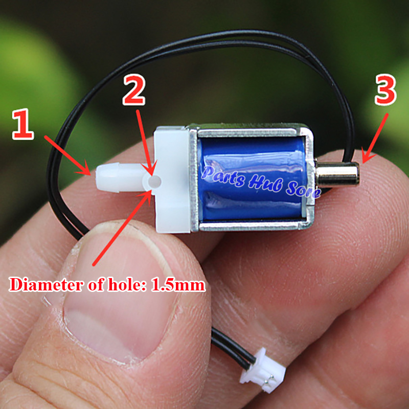 DC 3.7V Mini Electric Solenoid Valve Small Air Gas Valve Normally Open for Blood Pressure Monitor Electronic Sphygmomanometer