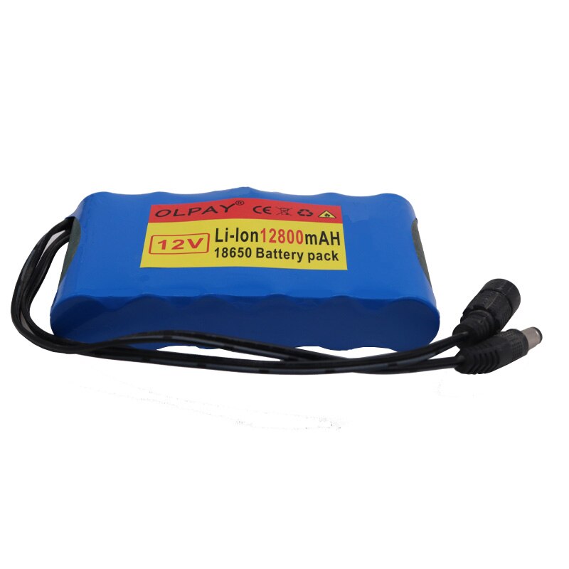 Original DC 12V 12800mAh 18650 Li-ion Rechargeable Battery Pack Charging Power Bank For GPS Car Camera