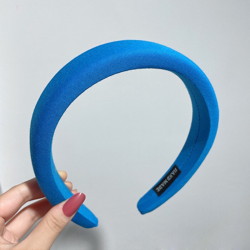 Serre-tête rembourré en velours épais pour femmes, accessoires de cheveux, à large lunette, antidérapant, en éponge, à la